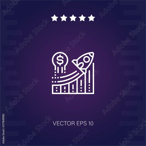startup vector icon modern illustration