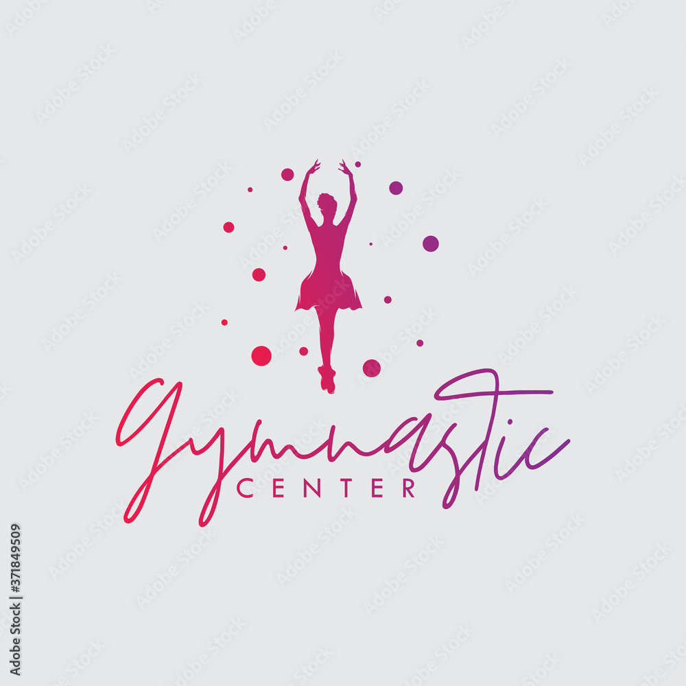Artistic rhythmic gymnastic center logo Artistic rhythmic gymnastic center logo