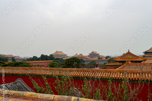 Beautiful rooftops of the Forbidden City in Beijing (China)