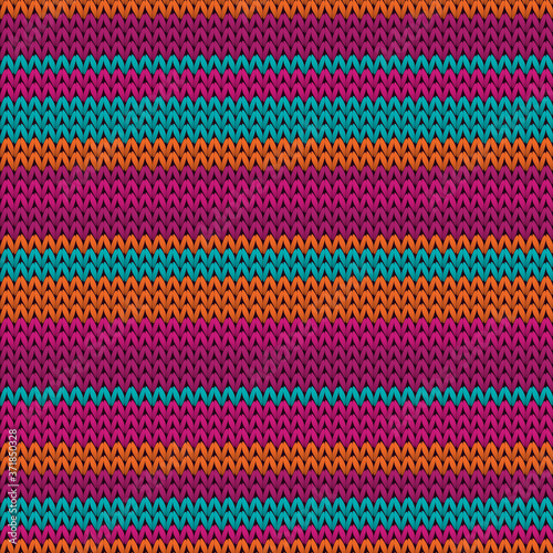 Handicraft horizontal stripes knitted texture 
