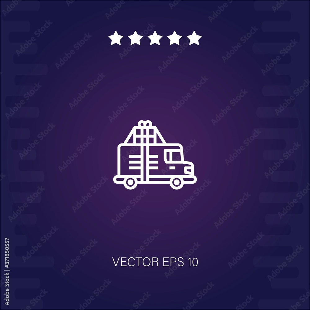 delivery truck vector icon modern illustration