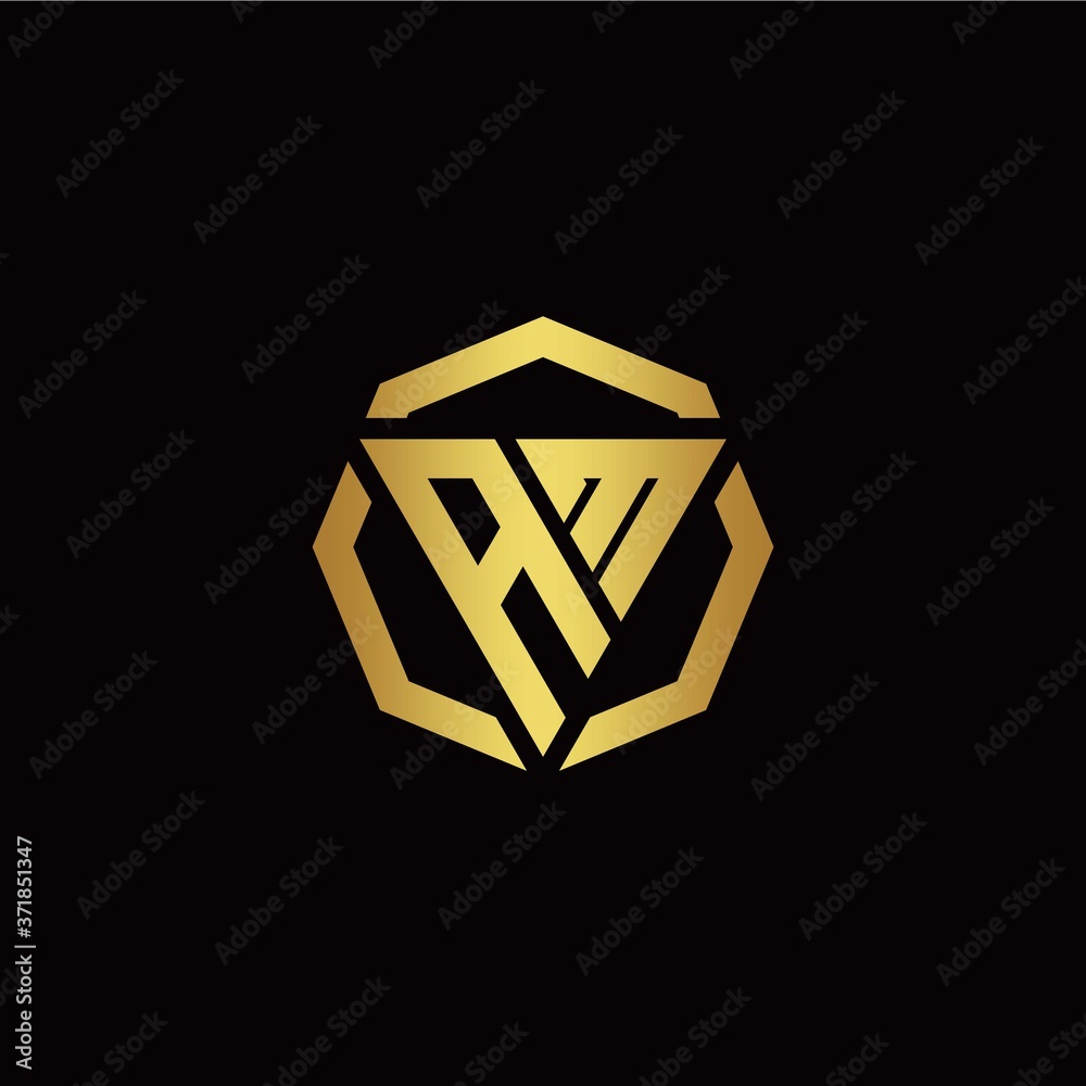 A M initial logo modern triangle and polygon design template with gold color A M initial logo modern triangle and polygon design template with gold color