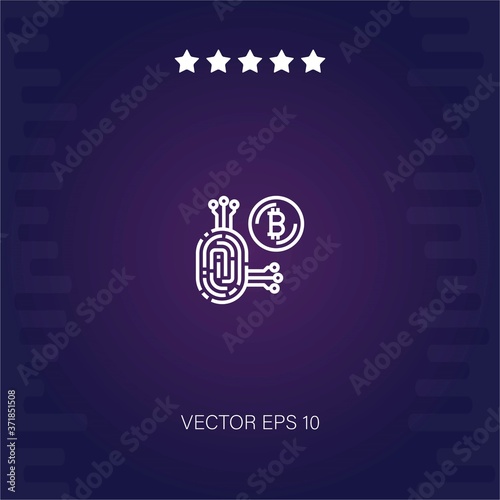 cryptographic signature vector icon modern illustration