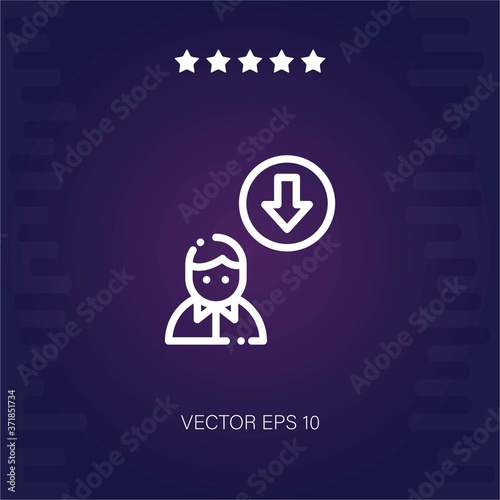 downgrade vector icon modern illustration
