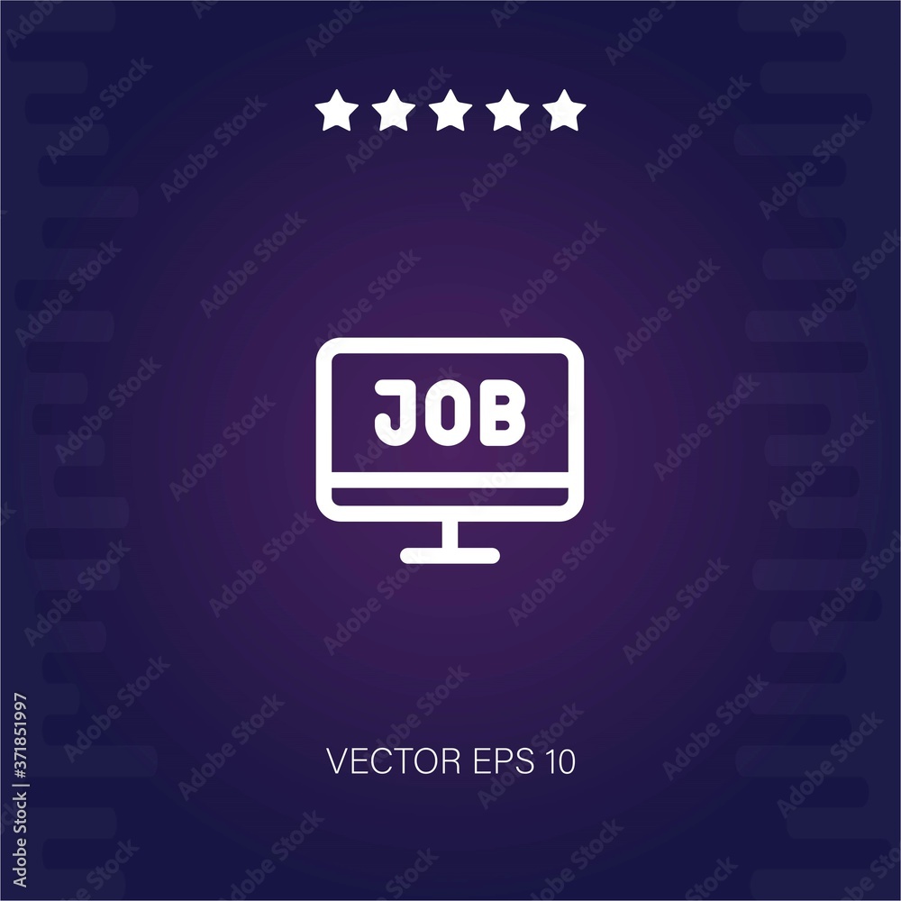 job vector icon modern illustration job vector icon modern illustration