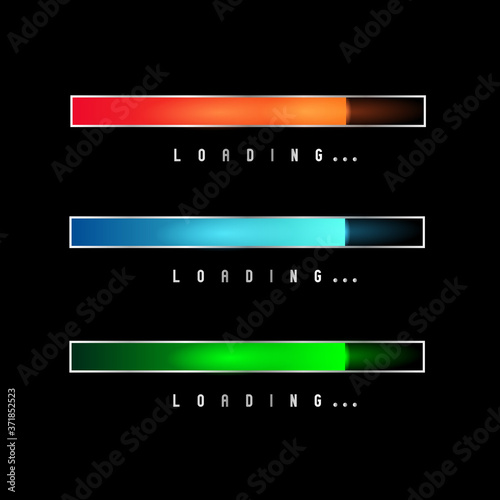 Progress loading bar set collection for mobile apps and web preloaded