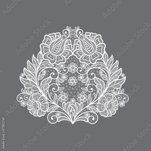 lace flowers decoration element