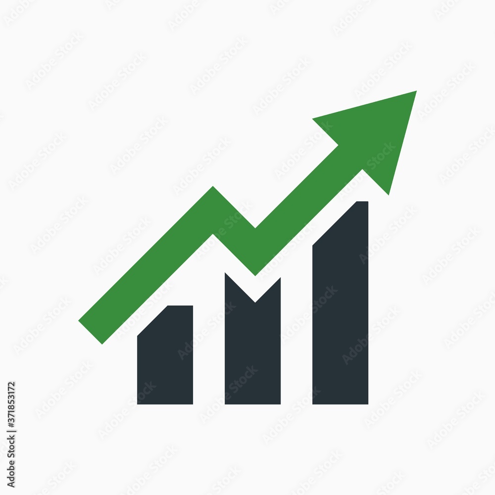 financial growth up arrow, economy up graph vector illustration financial growth up arrow, economy up graph vector illustration