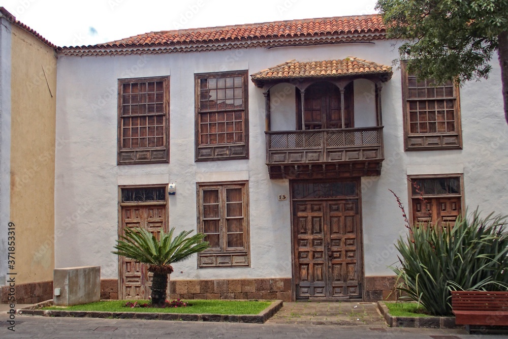 streets with historic buildings on the Spanish Canary Island Tenerife in the former capital of San Cristóbal de La Laguna streets with historic buildings on the Spanish Canary Island Tenerife in the former capital of San Cristóbal de La Laguna