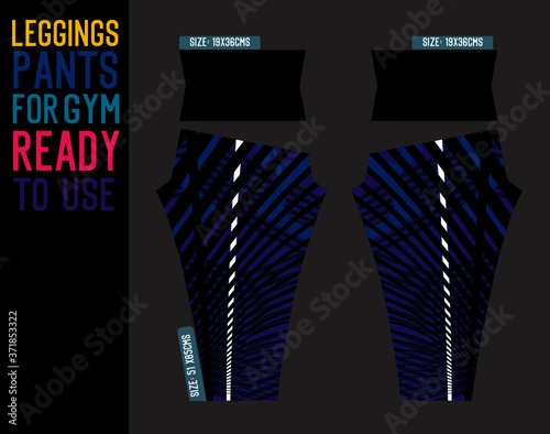 fitness leggings pants vector with mold and ready to use 