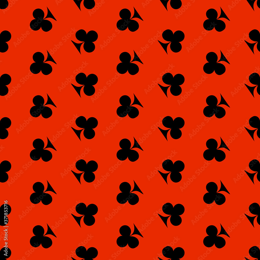Fototapeta premium Poker card suit seamless pattern background. Can be used for wallpaper,fabric, web page background, surface texture.Abstract vector backround.