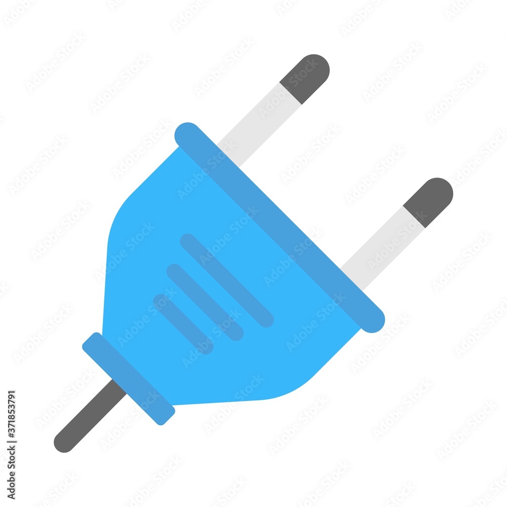 Electric plug icon on a white background - vector illustration. Electric plug icon on a white background - vector illustration.