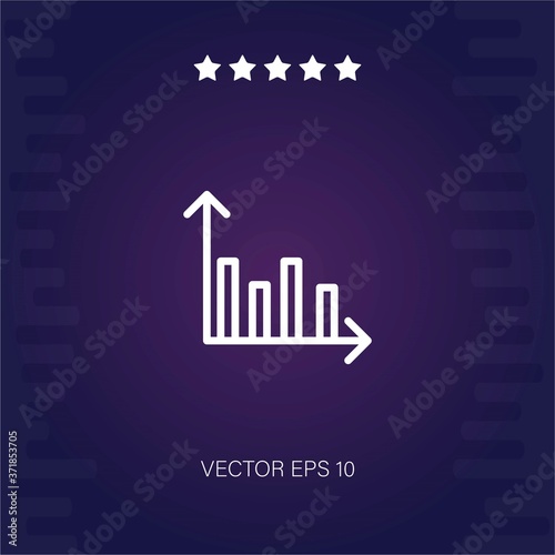 bar chart vector icon modern illustration