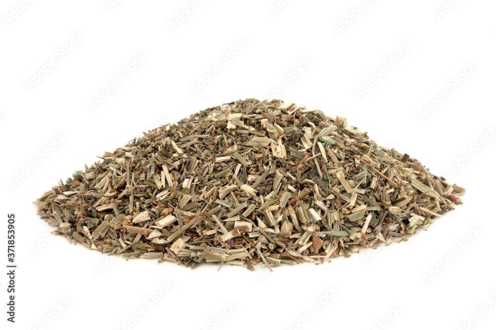 Melilot herb leaf used in herbal medicine to treat odemas, bruises and sprains, used as an anti inflammatory and improves lymph circulation, on white background. Melilotus officinalis.
Melilot herb leaf used in herbal medicine to treat odemas, bruises and sprains, used as an anti inflammatory and improves lymph circulation, on white background. Melilotus officinalis.