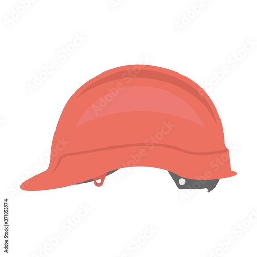 Hard hat for industry safety concept. Construction helmet icon - vector illustration.