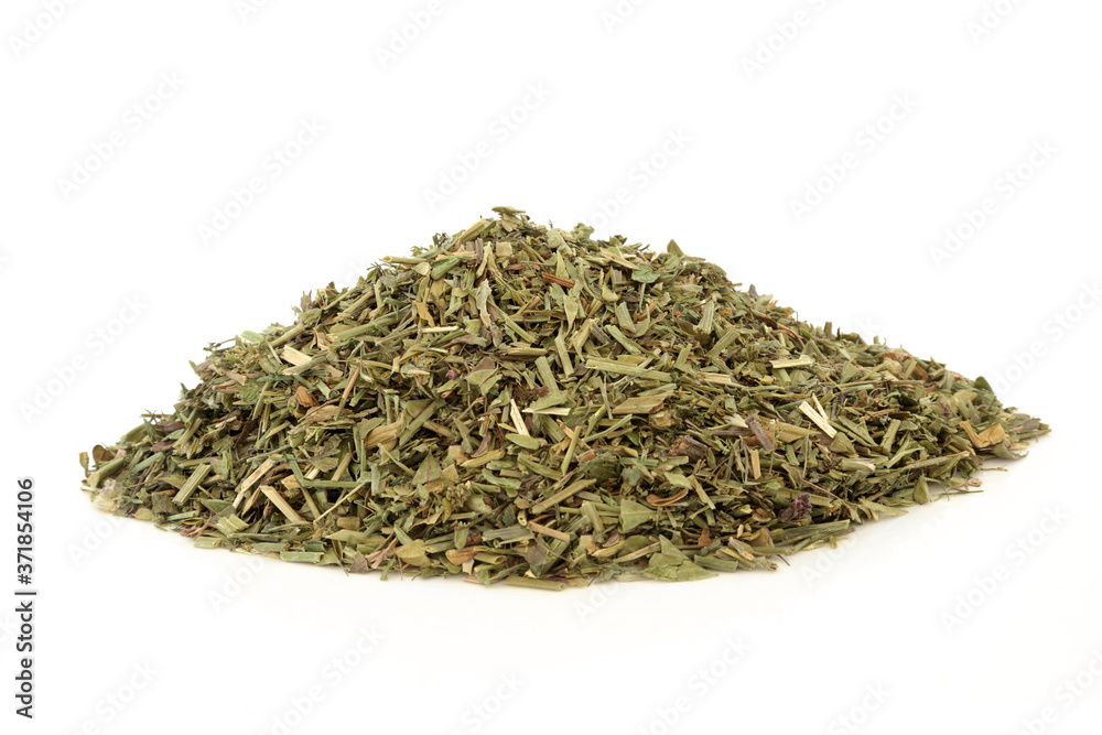 Shepherds purse leaf herb used in herbal medicine to treat vomiting blood, blood in the urine, premenstrual problems menstrual cramps, long periods on white background. Capsella bursa pastoris. Shepherds purse leaf herb used in herbal medicine to treat vomiting blood, blood in the urine, premenstrual problems menstrual cramps, long periods on white background. Capsella bursa pastoris.