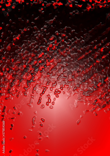 Abstract red color fractal composition.
