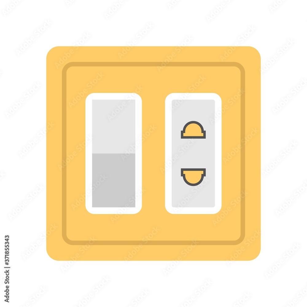 Power socket icon in trendy flat style isolated on white background