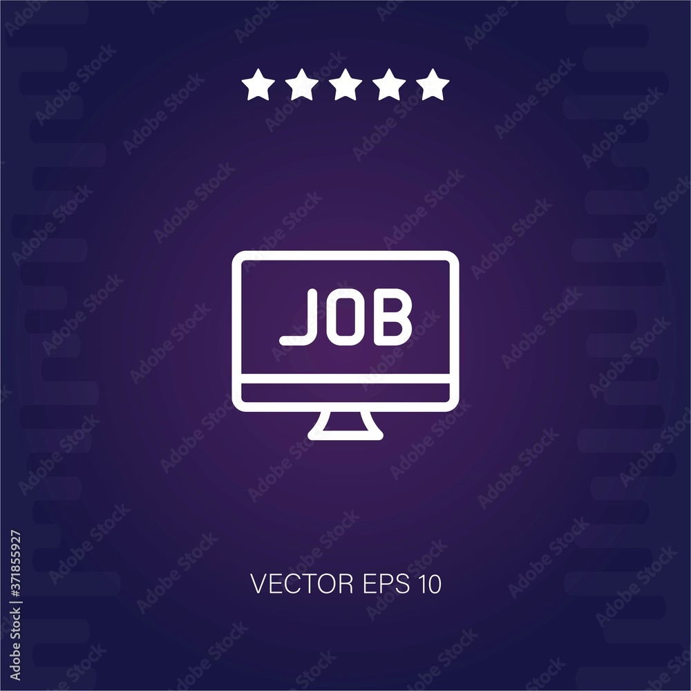 computer worker vector icon modern illustration computer worker vector icon modern illustration