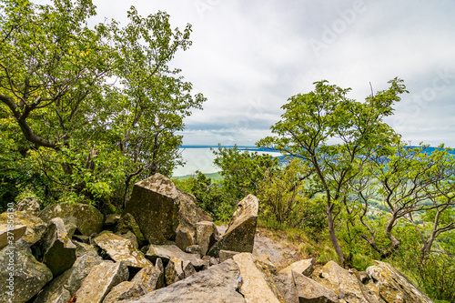 View from Hill Badacsony at Lake Balaton