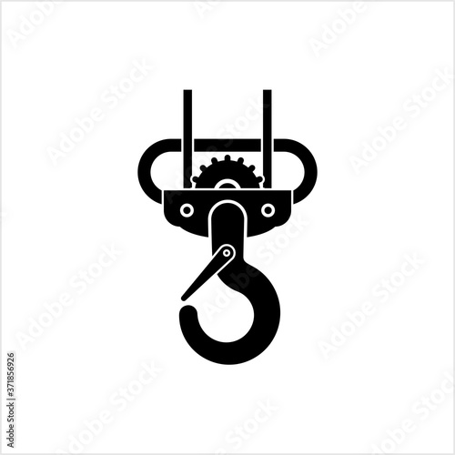 Lifting Hook Icon, Hoist Crane Heavy Weight Lifting Hook
