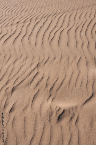 Pofalowany piasek na bałtyckiej plaży - naturalny wzór