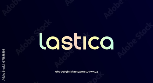 Lastica, a modern alphabet lowercase font. minimalist typography vector illustration design