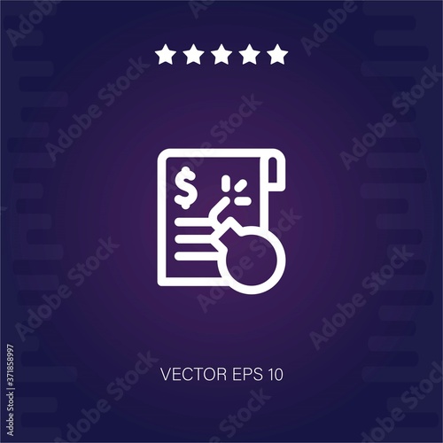 debt vector icon modern illustration