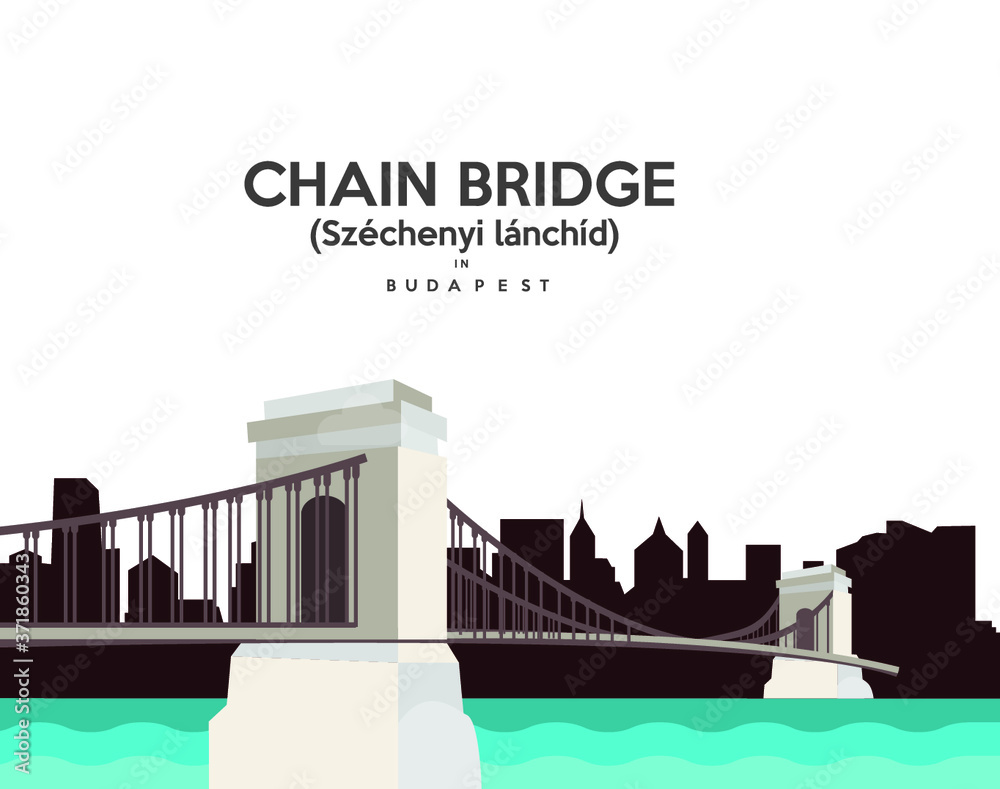 Obraz premium Chain Bridge Budapest, Hungary