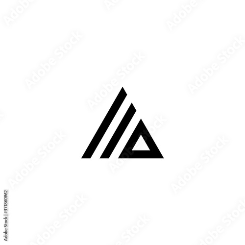 Abstract triangle shape logo on white background