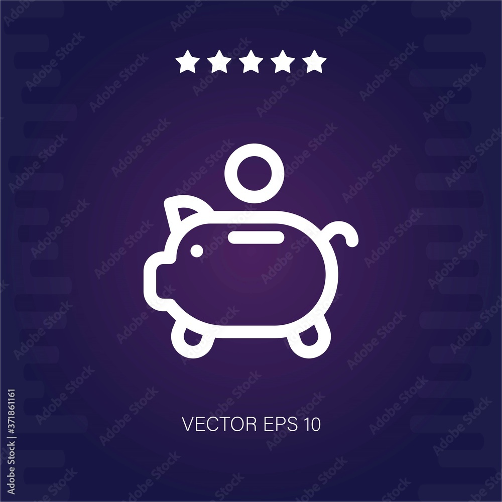 piggy bank vector icon modern illustration piggy bank vector icon modern illustration