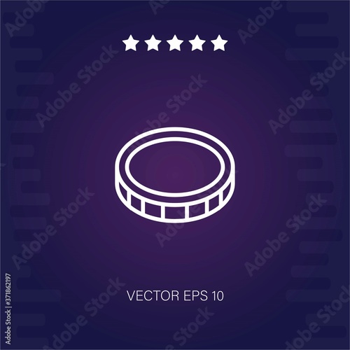 coin vector icon modern illustration