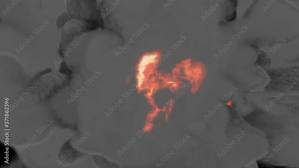 Vidéo Stock Animated explosion or bursts of flames emitting thick or ...