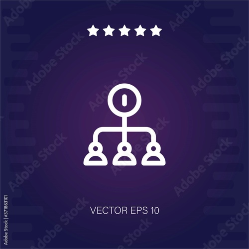 hierarchical structure vector icon modern illustration