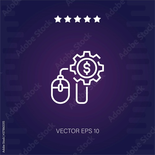 pay per click vector icon modern illustration