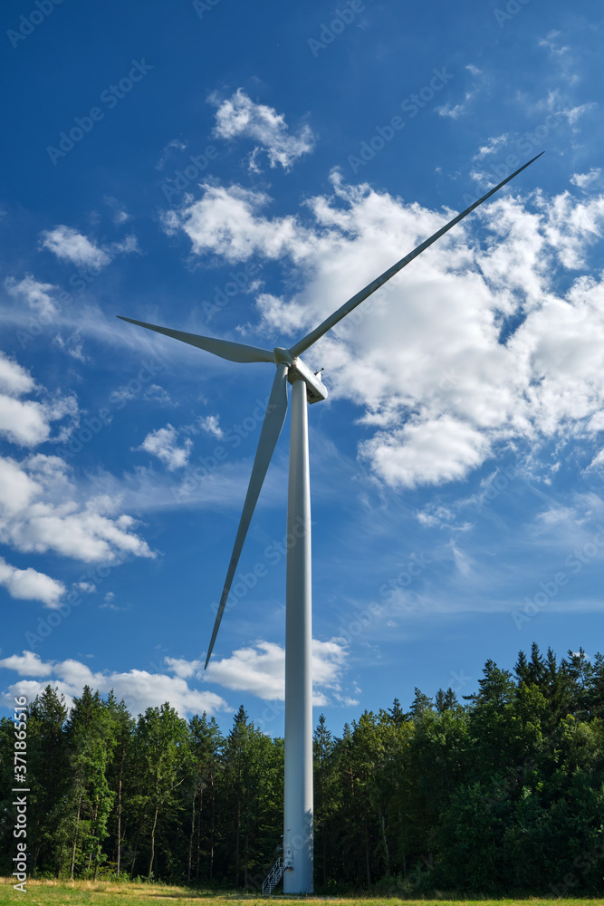 Wind turbine, ecological power. Alternative energy source. Belarus.