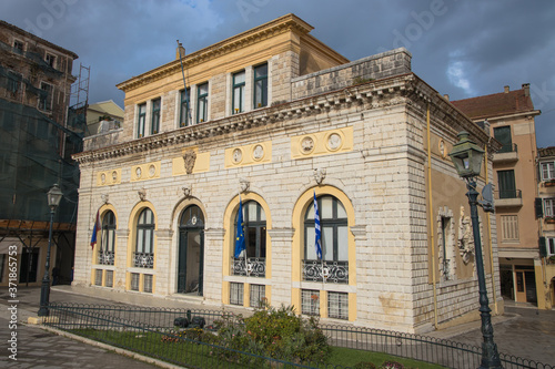 View of Corfu Town Hall, Corfu Town, Corfu, Greece