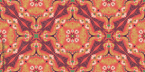 Bandana print. Women's shawl with floral pattern. Mediterranean wallpaper. Portuguese tile azulejo. Turkish ornament. Spanish porcelain. Ceramic dishes. 