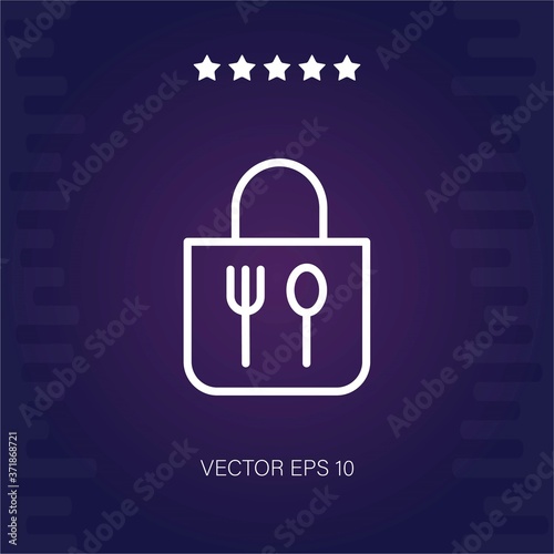 lunch box vector icon modern illustration