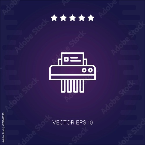 paper shredder vector icon modern illustration