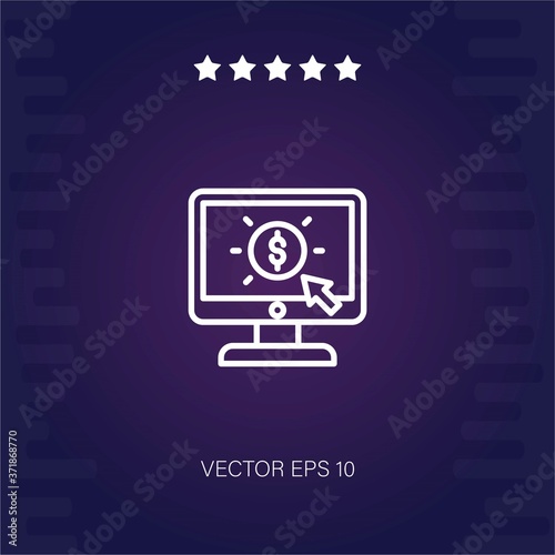 pay per click vector icon modern illustration