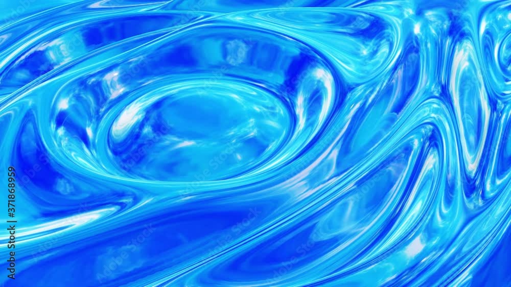 Liquid pattern like waves in looped motion. 3D stylish abstract blue bg of wavy surface like brilliant liquid glass with beautiful gradient colors. 4k trendy colorful fluid animation. Liquid pattern like waves in looped motion. 3D stylish abstract blue bg of wavy surface like brilliant liquid glass with beautiful gradient colors. 4k trendy colorful fluid animation.