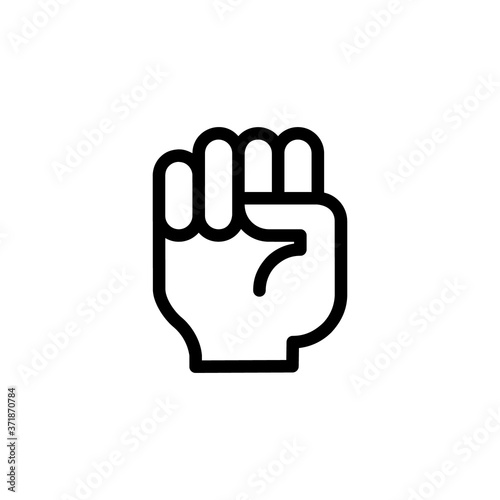 Fist gesture symbol. Clenched hand vector icon. Fist gesture symbol. Clenched hand vector icon. 