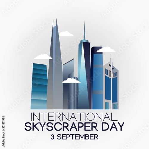 International Skyscraper Day Vector Illustration 