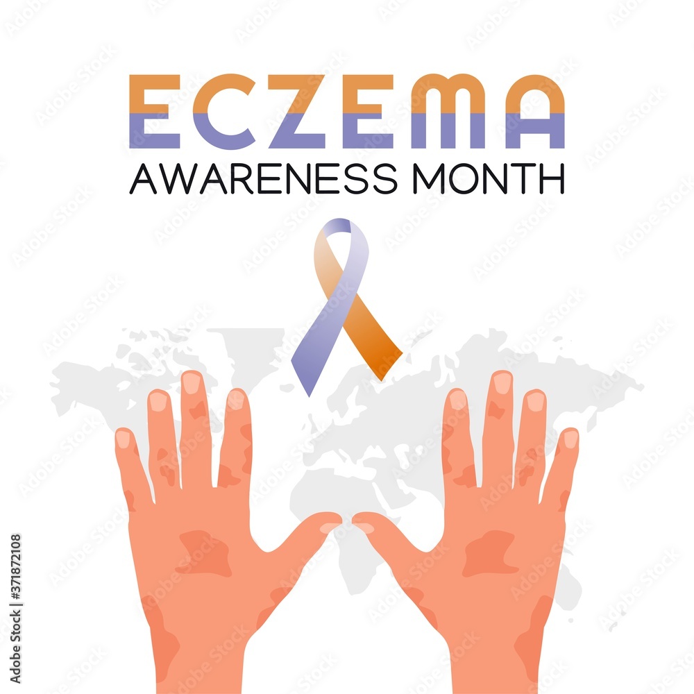 Eczema Awareness Month Vector Illustration Eczema Awareness Month Vector Illustration