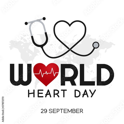 World Heart Day Vector Illustration 