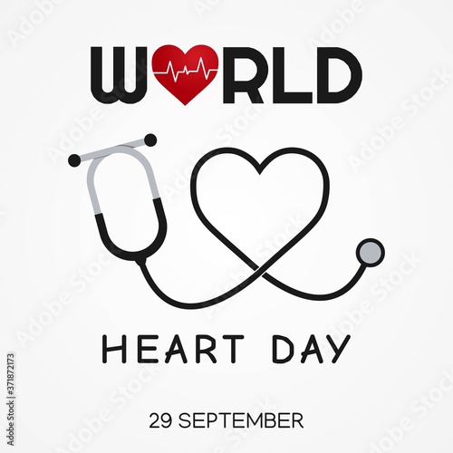 World Heart Day Vector Illustration 
