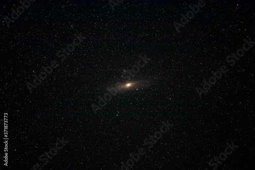 Andromeda galaxy close up with no optical filters