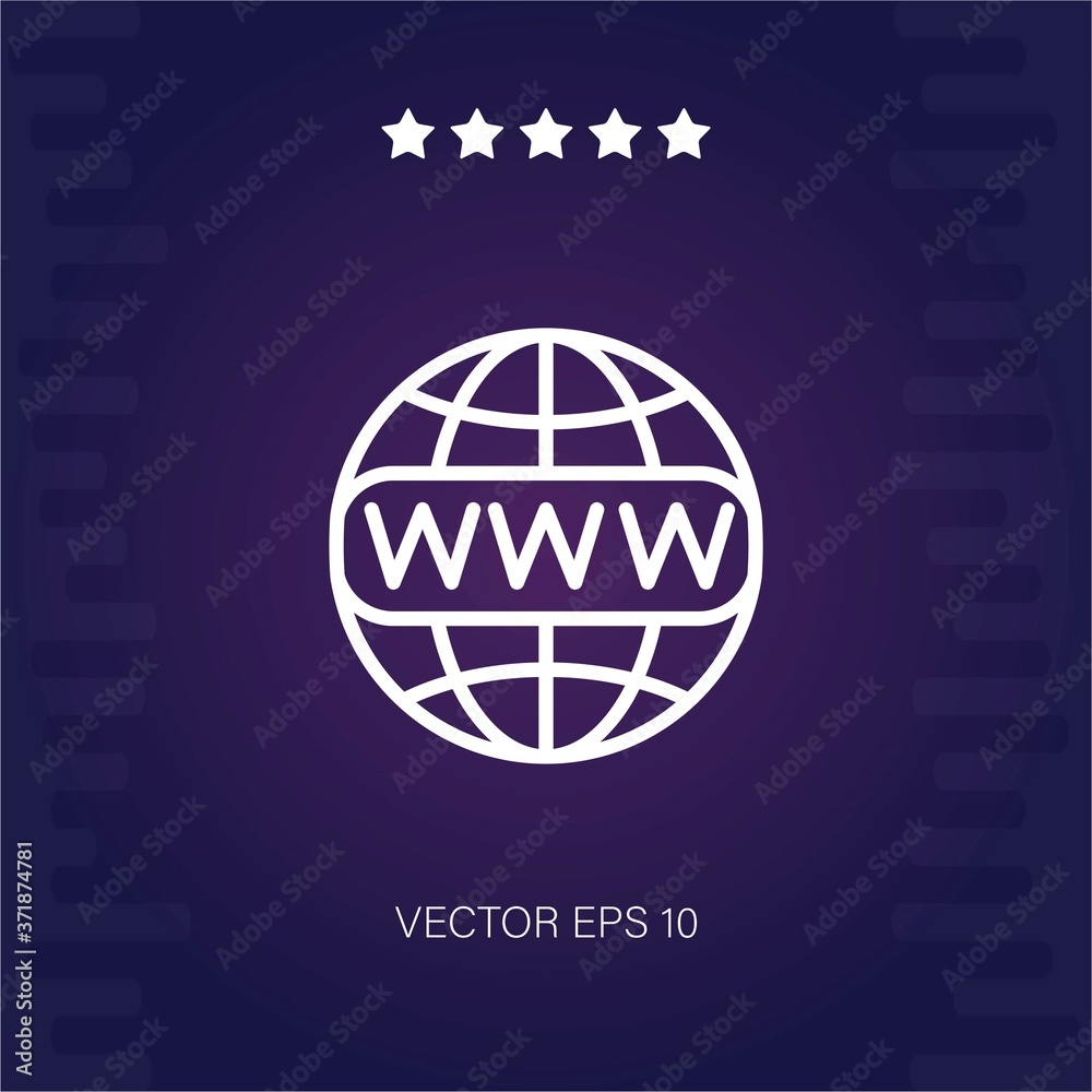 worldwide vector icon modern illustration worldwide vector icon modern illustration
