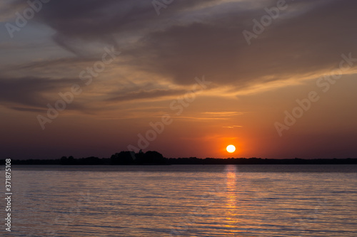 sunset over the river © Roman